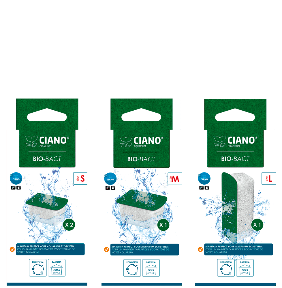 Pack cartouches filtrantes Water Clear & Protection, Water Bio-Bact et Water  Foam taille S - Ciano