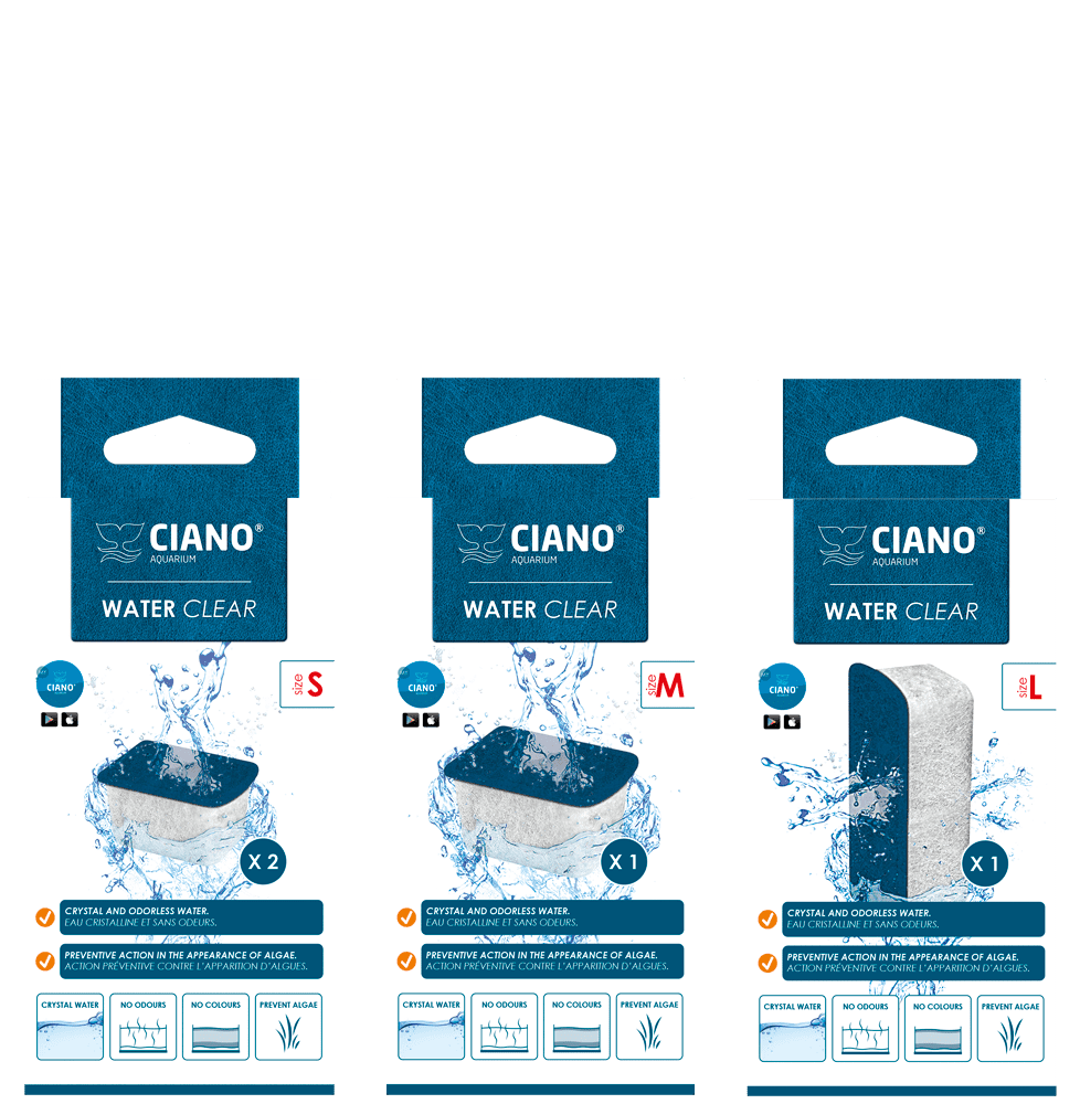 Ciano Filter Media Cartridge CF40 CF80 Bio Bact Foam Algae Clear Aquarium S  M L