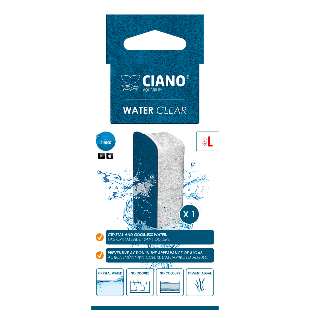 Cartouche Water Clear & Protection XL - Ciano - Animal Valley
